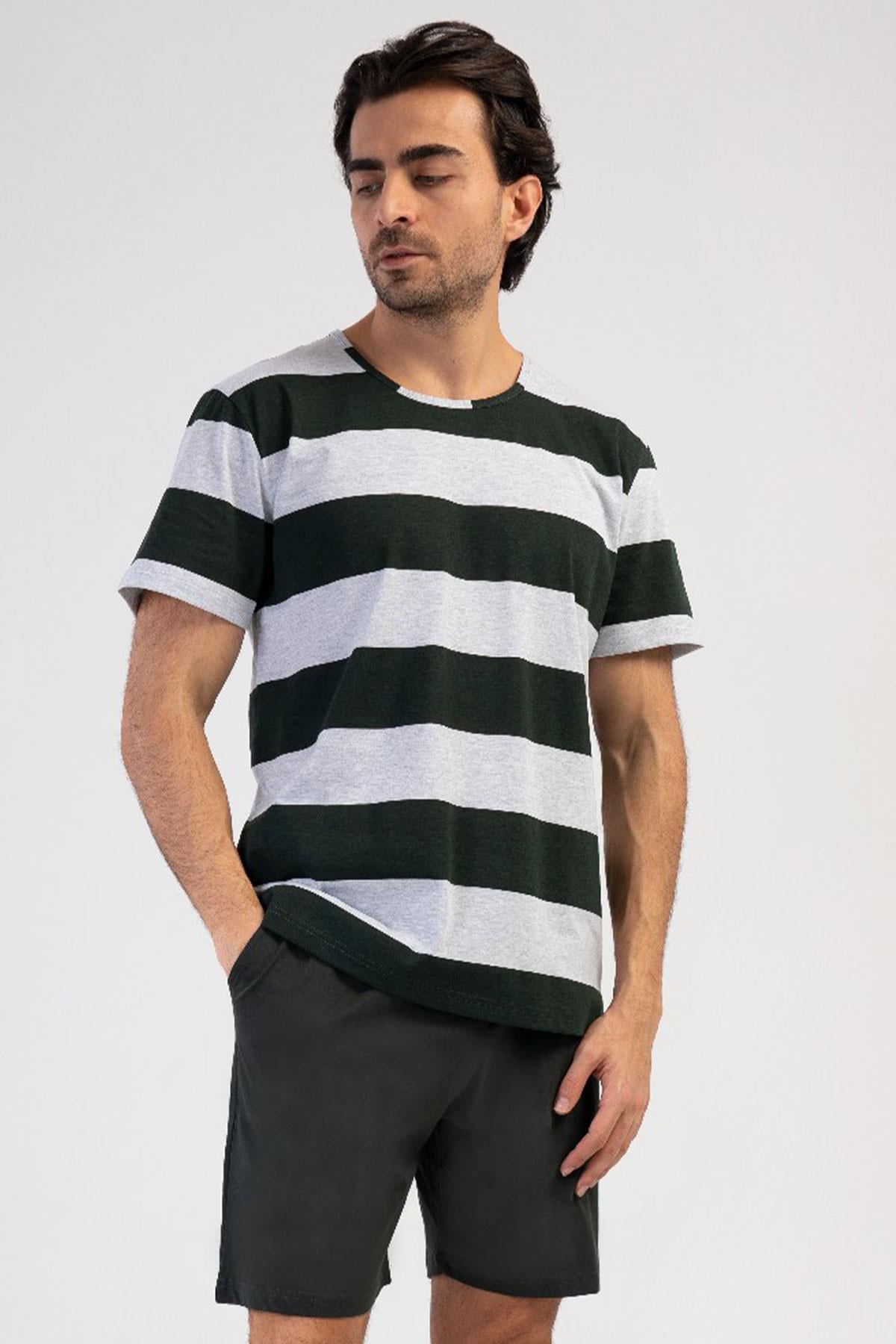 Vienetta 4080761900 Erkek Kısa Kollu Şortlu B.B. Pijama Takımı