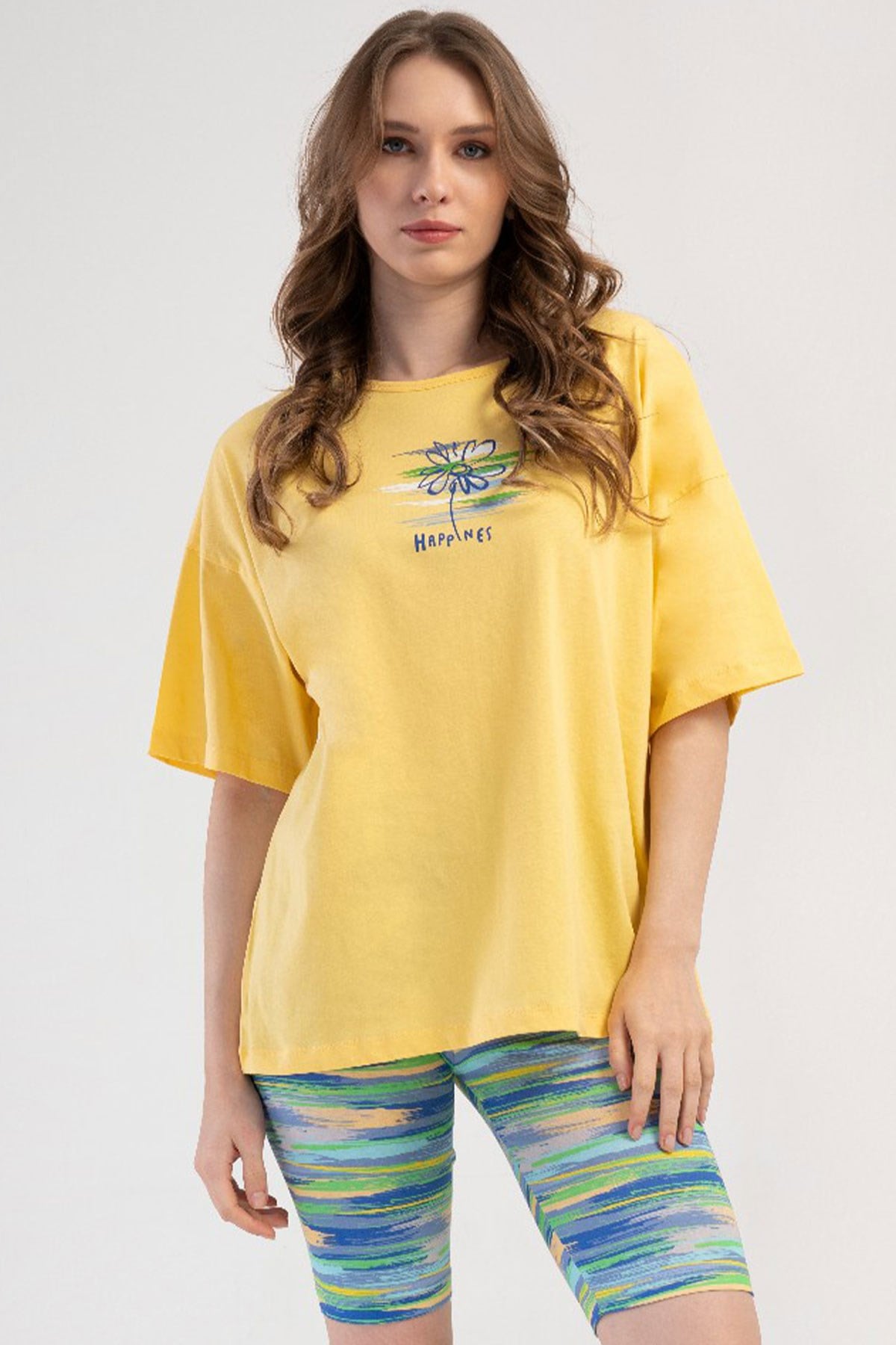 Vienetta 4083662052 Kadın Kısa Kol Şortlu Pijama Takımı