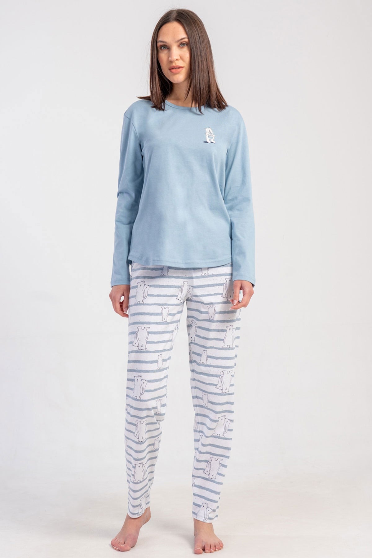 Vienetta 4110240152 Kadın Uzun Kollu Pijama Takımı