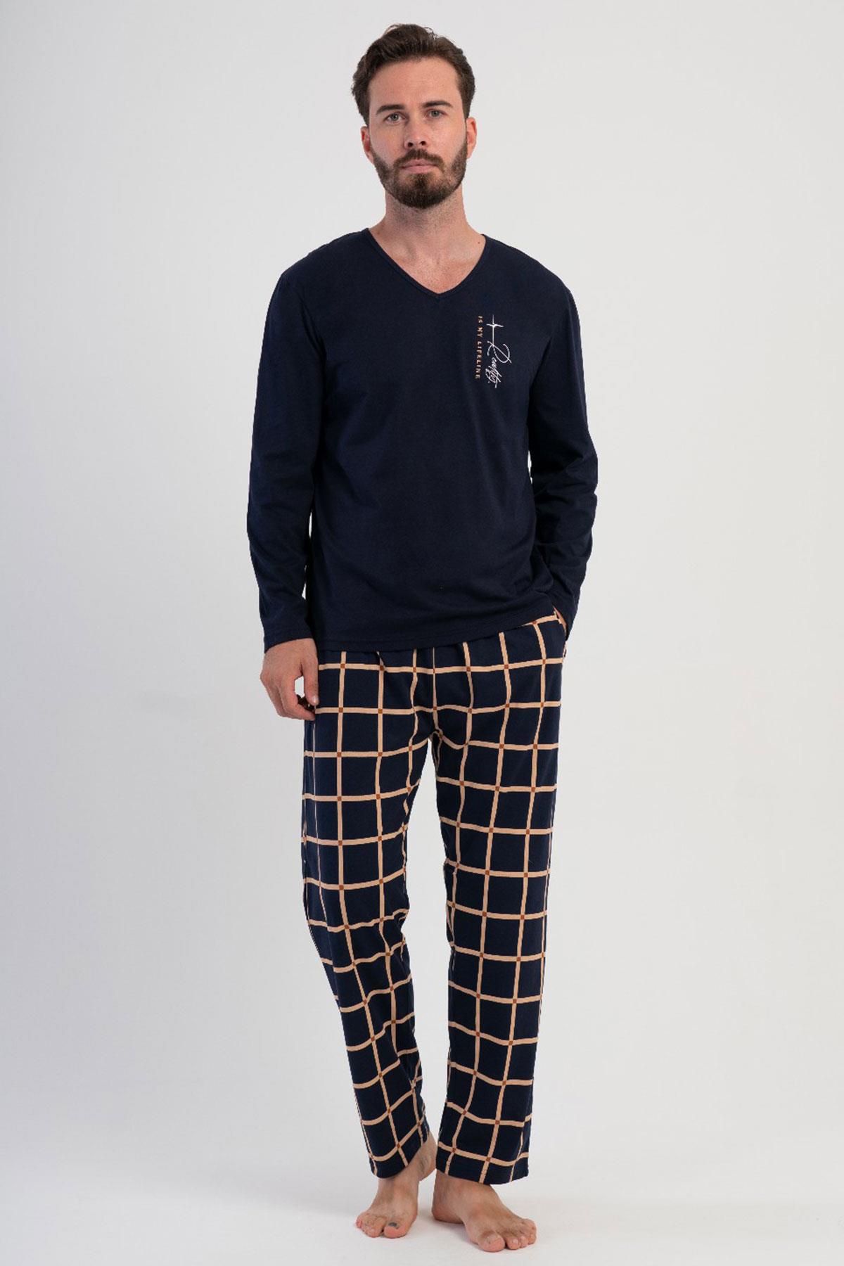 Vienetta 5031580083 Erkek Uzun Kollu B.B.Pijama Takımı