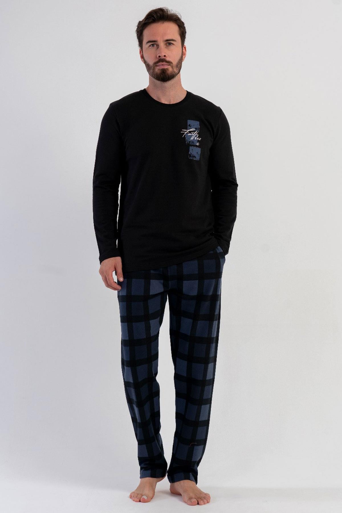Vienetta 5031810826 Erkek Uzun Kollu 2 İplik Pijama Takımı