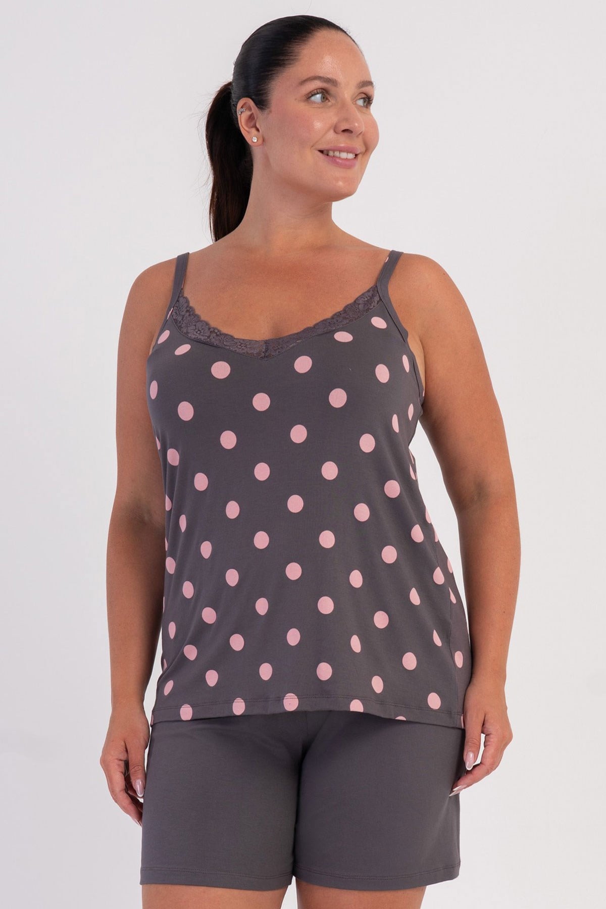 Vienetta 6040031142 Kadın B.B.İp Askılı Şortlu Pijama Takımı