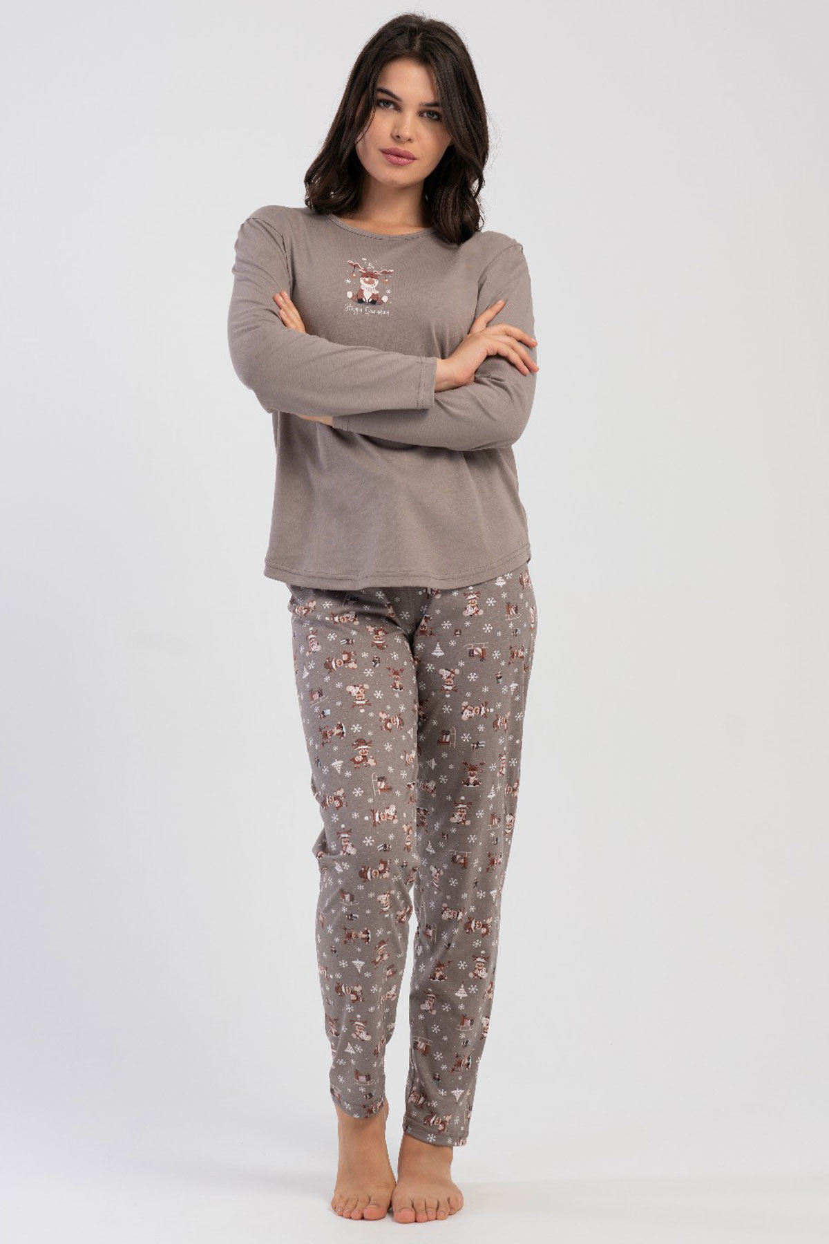 Vienetta Kadın Uzun Kollu B.B.Pijama Takımı