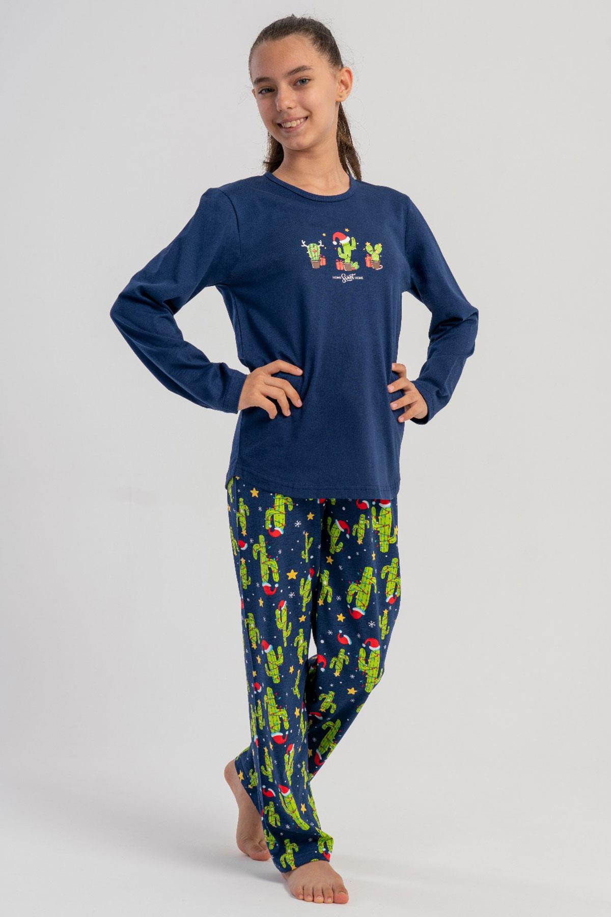 Vienetta Kids 5032752057 Kız Çocuk Uzun Kollu Pijama Takımı
