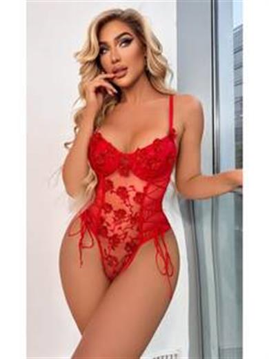 For Dreams 8423 Fantazi Çiçekli Bodysuit