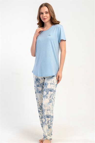 Kezokino 5122011439 Kadın Kısa Kol Pijama Takımı