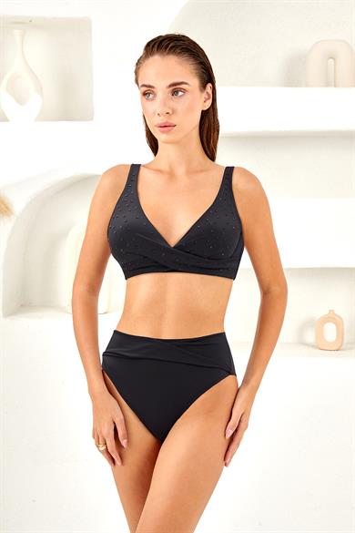 Lapieno 254265 Kadın Taş Baskı Balenli Büyük Beden Bikini Takım