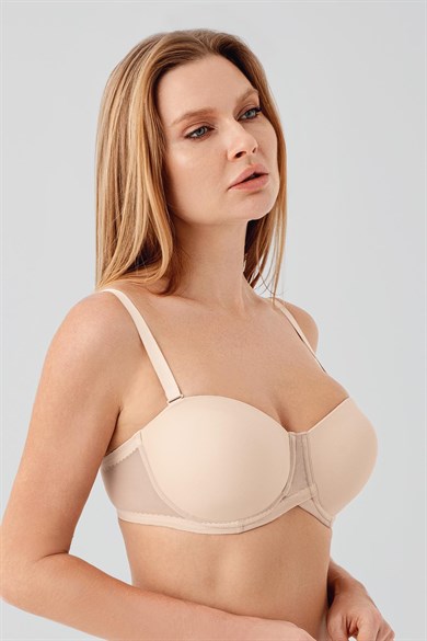 New Bra 357057 Desteksiz Basic Straplez  Sütyen
