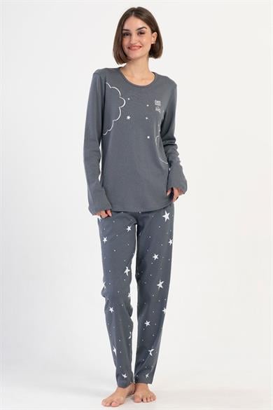 Vienetta 4033561985 Kadın Uzun Kollu Pijama Takımı