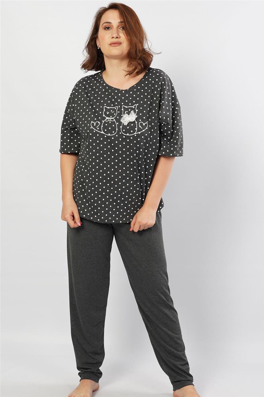 1040110401 Bayan P.Suprem Xxl Kısa Kol Pıjama Takım