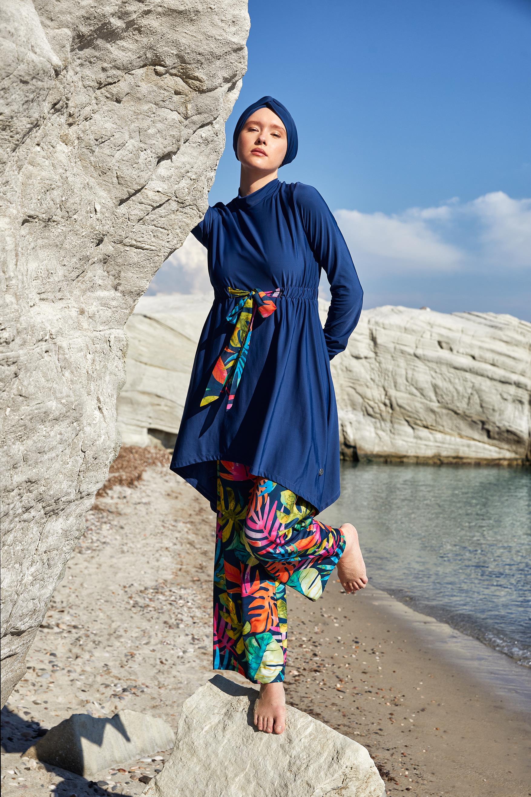 Adasea 251119 Kadın Bloom Uzun Kollu Tesettür Mayo