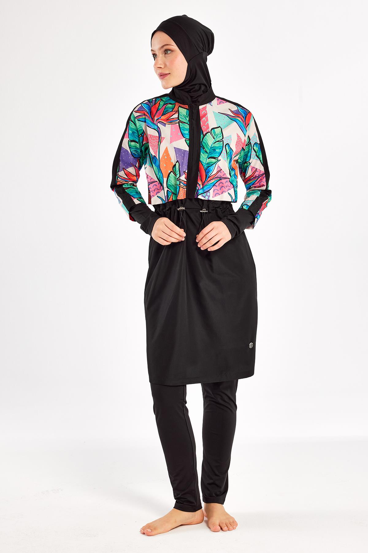 Adasea 251411 Kadın Sherry Uzun Kollu Tesettür Mayo