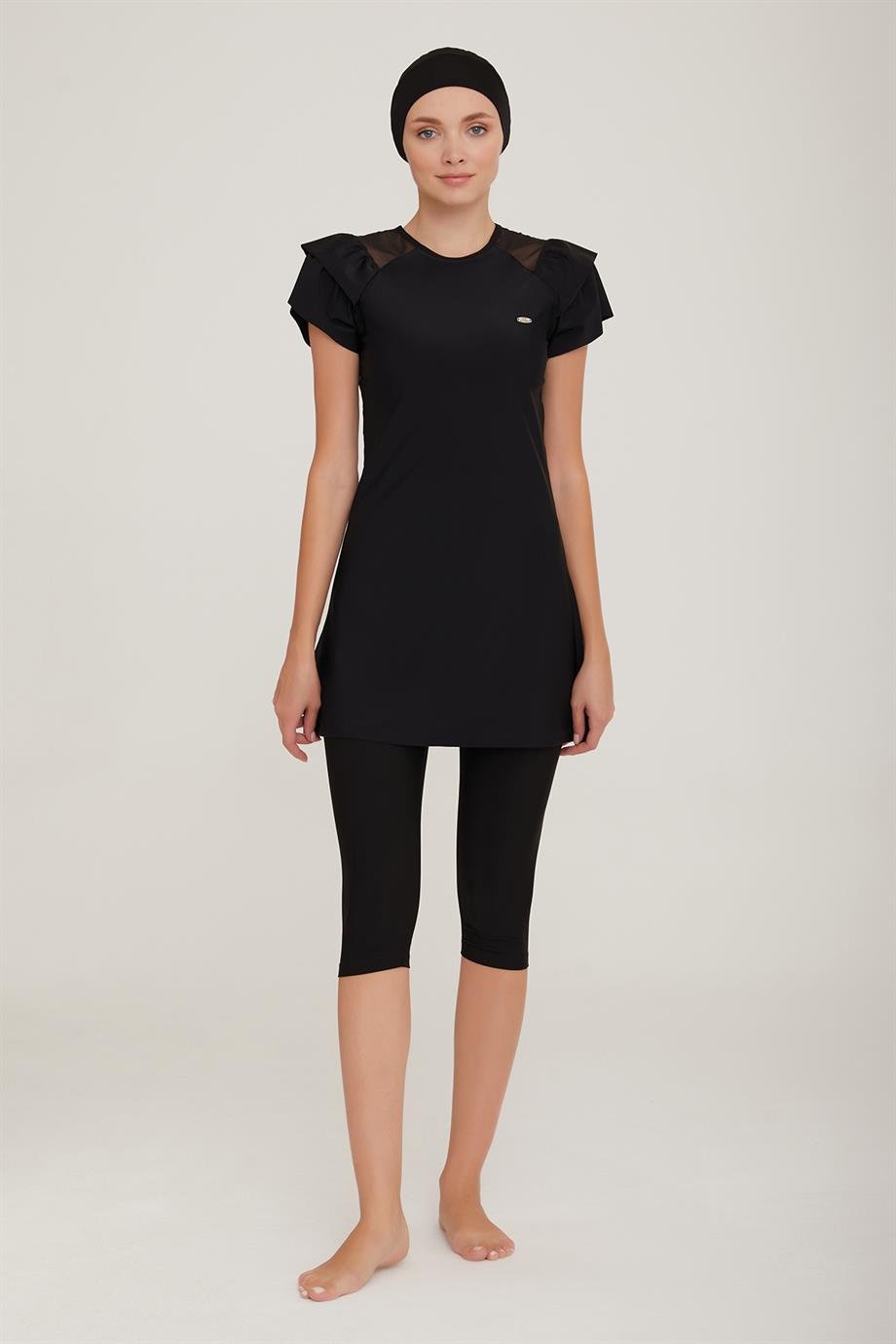 Adesea 3205 Kadın Kısa Kollu Taytlı Tesettür Mayo