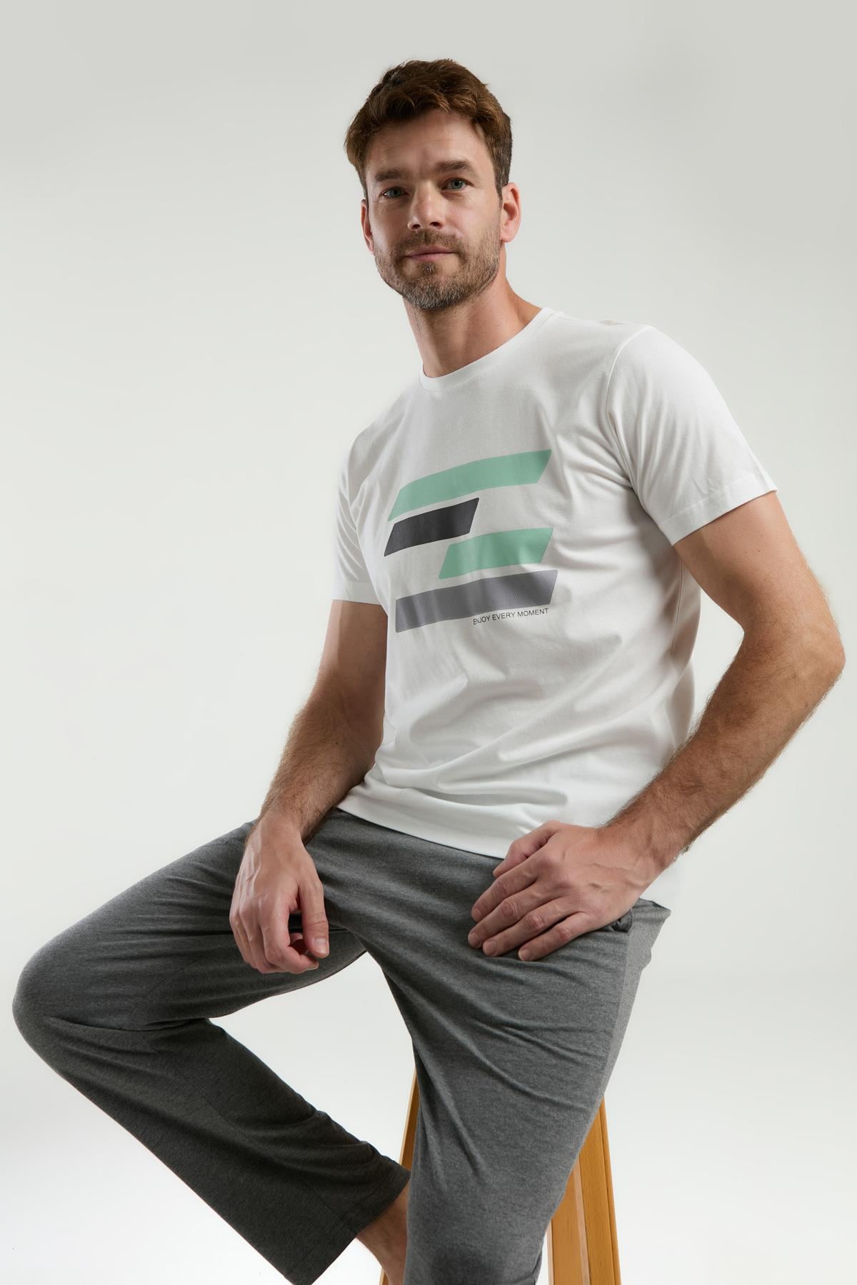 Arnetta AR3336-S Erkek Kısa Kollu Pijama Takım