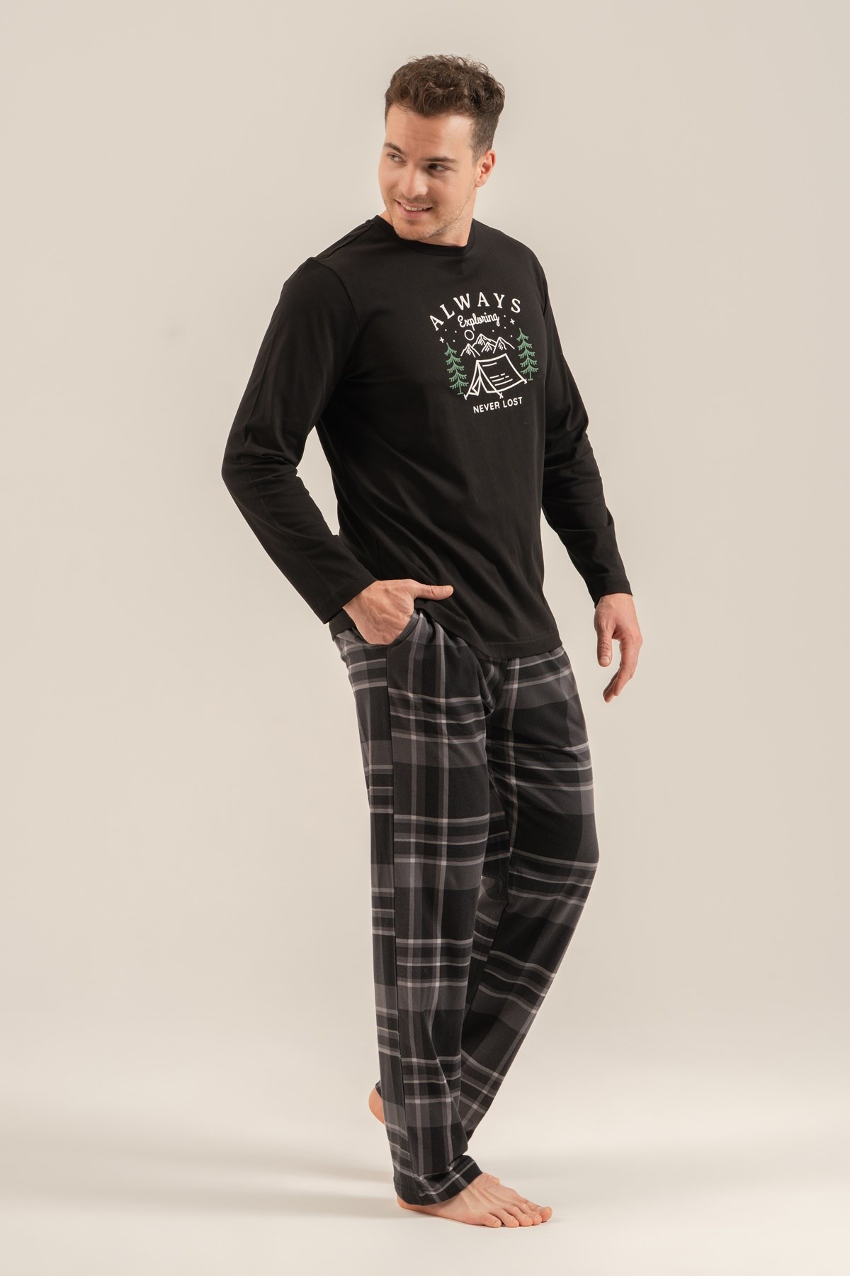 Arnetta AR3854-S Erkek Uzun Kol Pijama Takımı