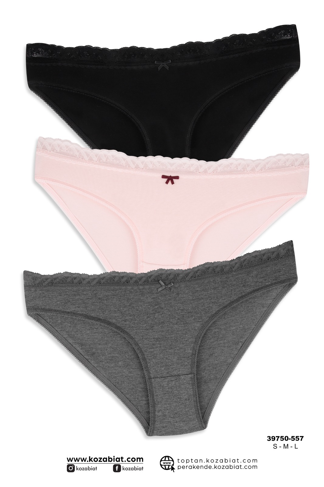 Dominant 39750-557 Kadın Desenli 3 lü Külot