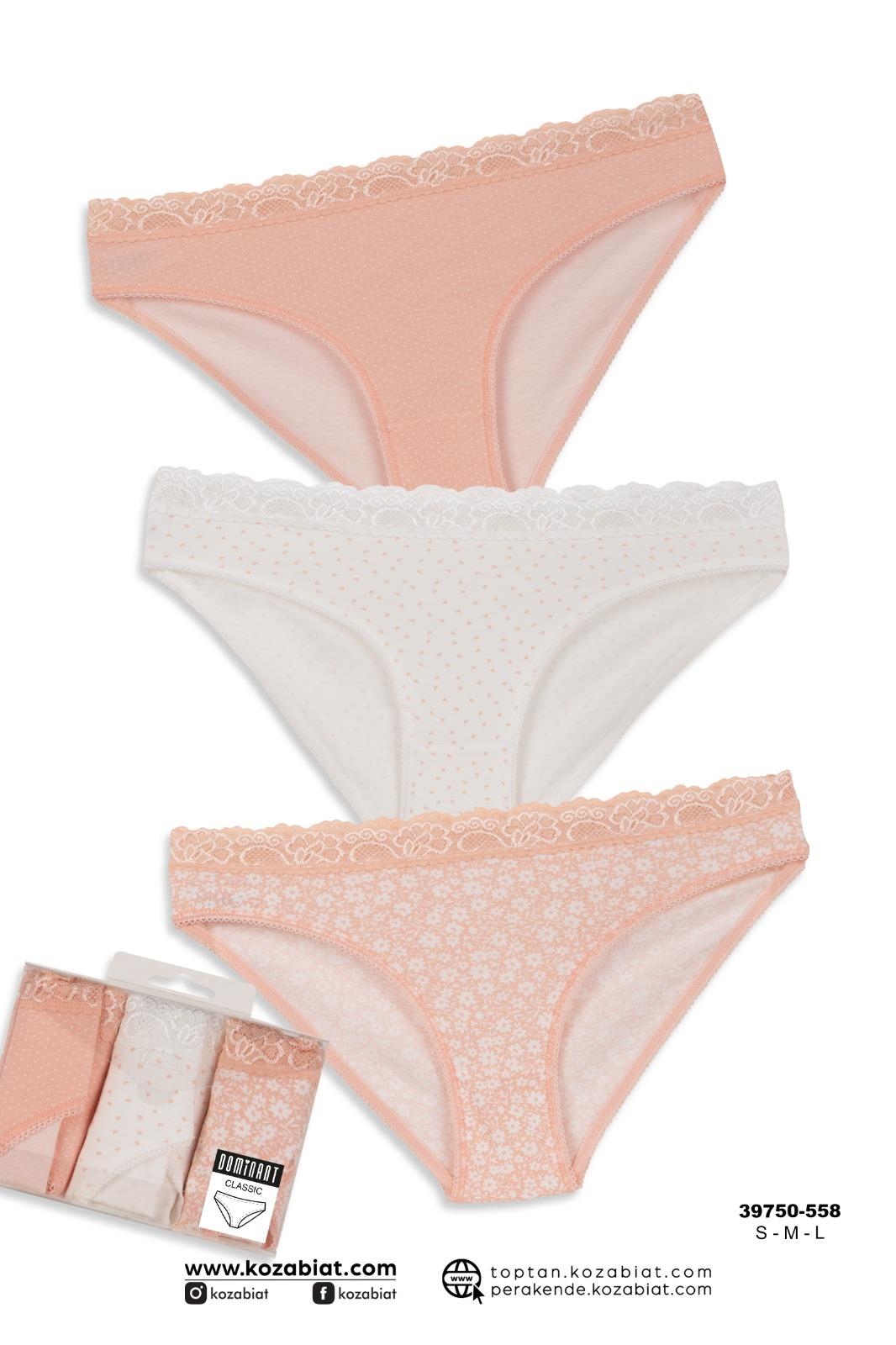 Dominant 39750-558 Kadın Desenli 3 lü Külot