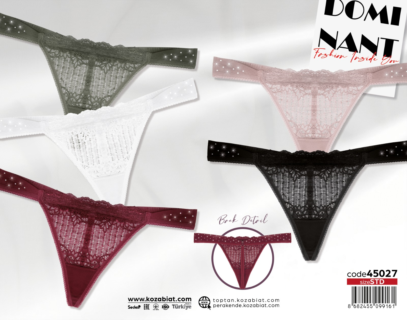 Dominant 45027 Kadın Dantelli Tanga Külot