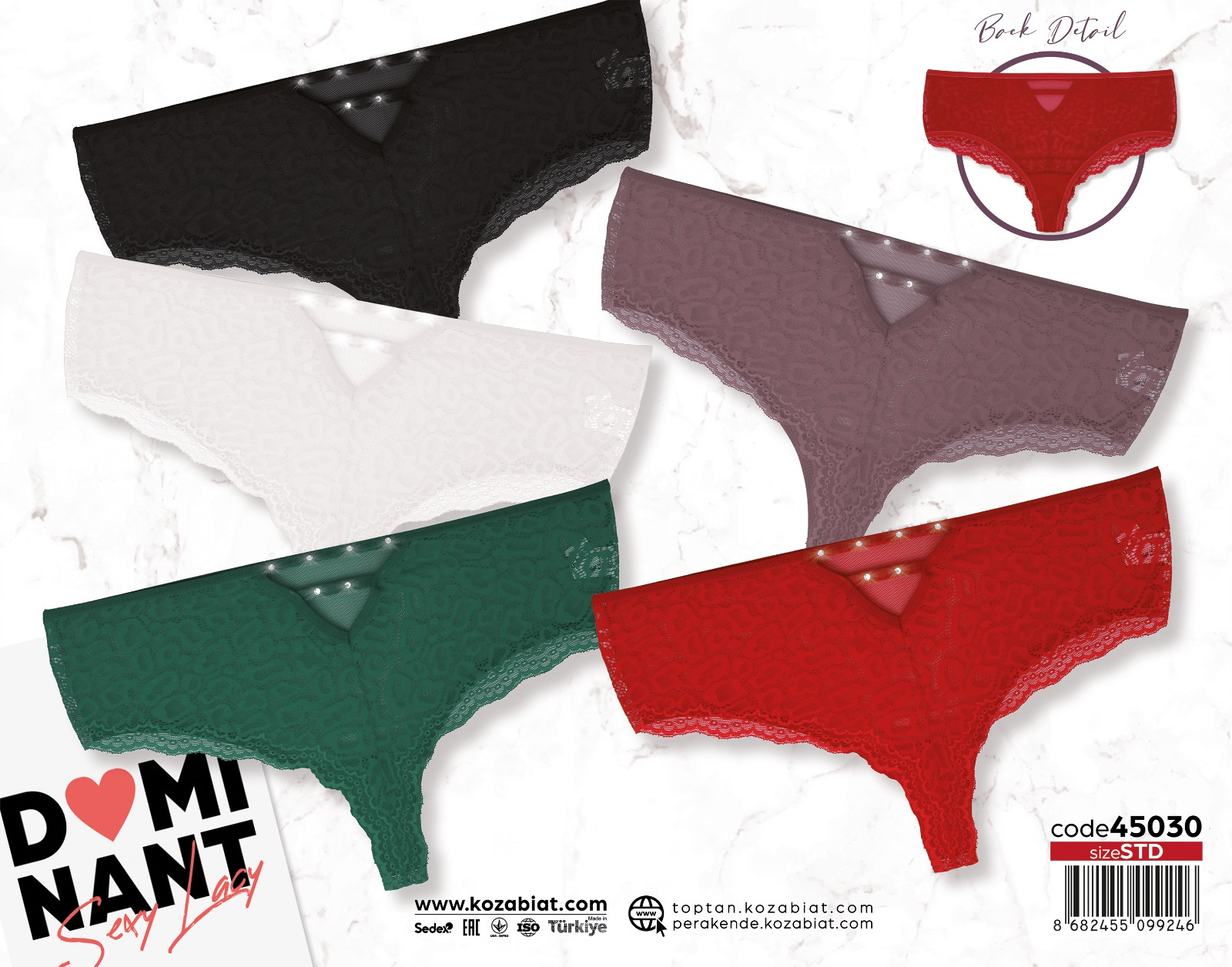 Dominant 45030 Kadın Dantelli Tanga Külot