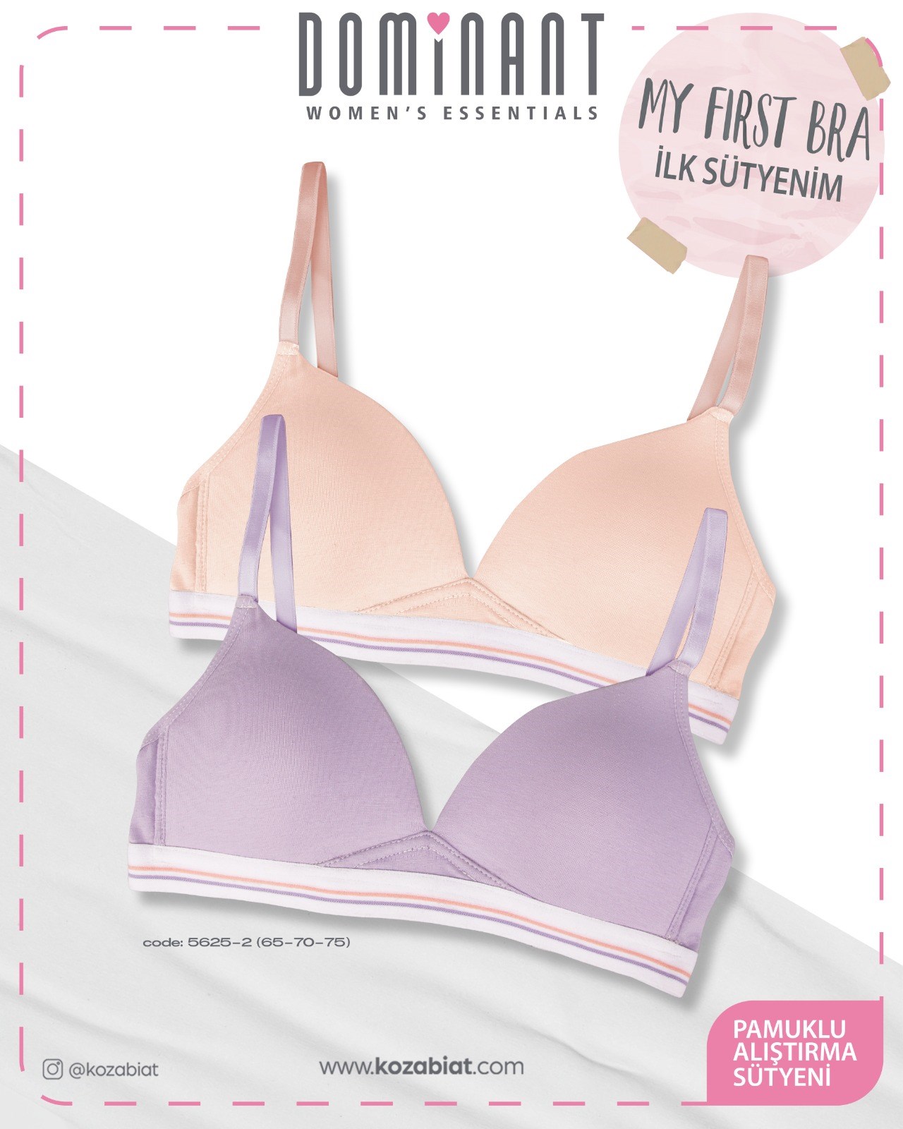 Dominant 5625-2 Kadın Desteksiz Başlangıç Sütyeni
