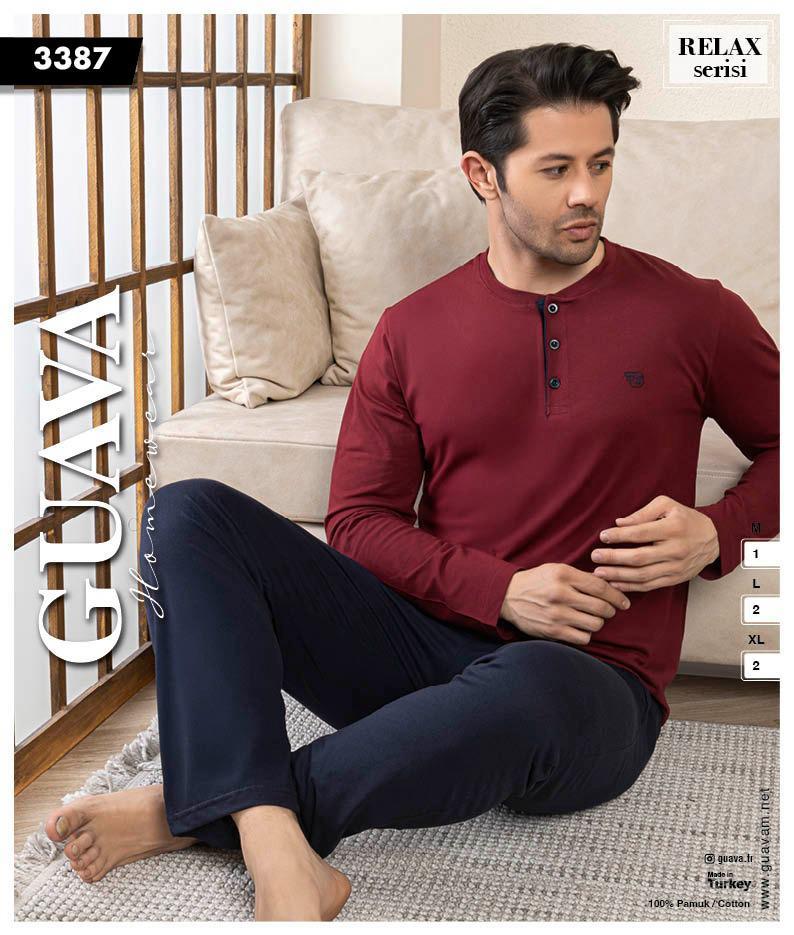 Guava 3387 Erkek Uzun Kollu Pijama Takımı
