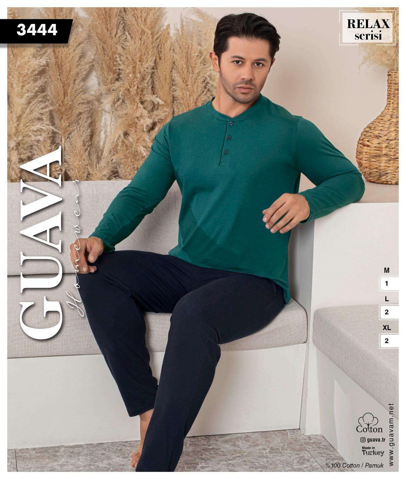 Guava 3444 Erkek Uzun Kollu Pijama Takımı