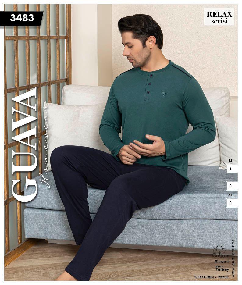 Guava 3483 Erkek Uzun Kollu Pijama Takımı