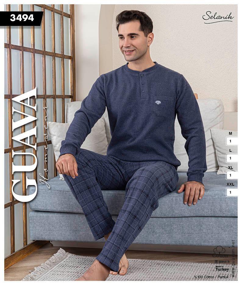 Guava 3494 Erkek Uzun Kollu Pijama Takımı