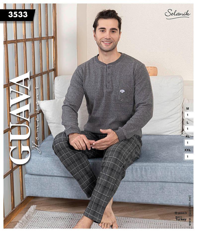 Guava 3533 Erkek Uzun Kollu Pijama Takımı