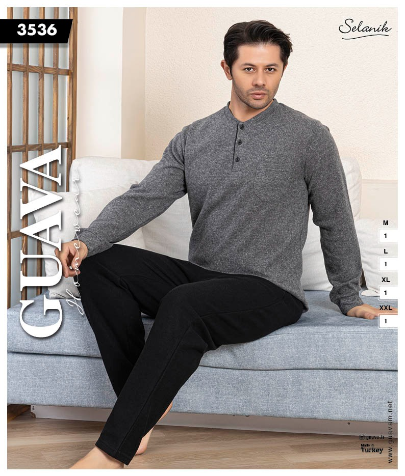 Guava 3536 Erkek Uzun Kollu Pijama Takımı