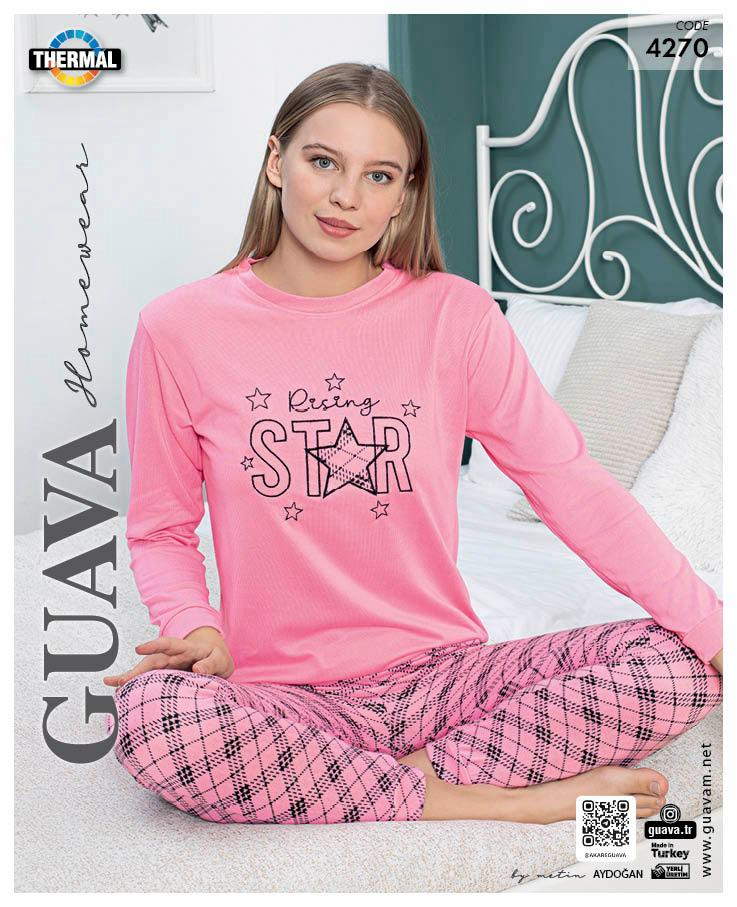 Guava 4270 Kadın Uzun Kollu Pijama Takımı
