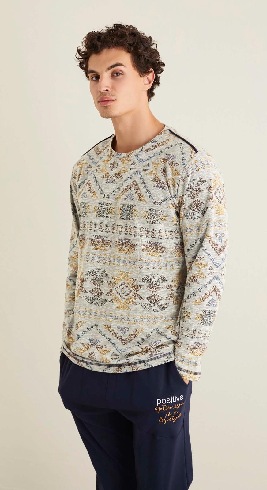 Ibıza 5904 Erkek Uzun Kollu Eşli Pijama Takımı