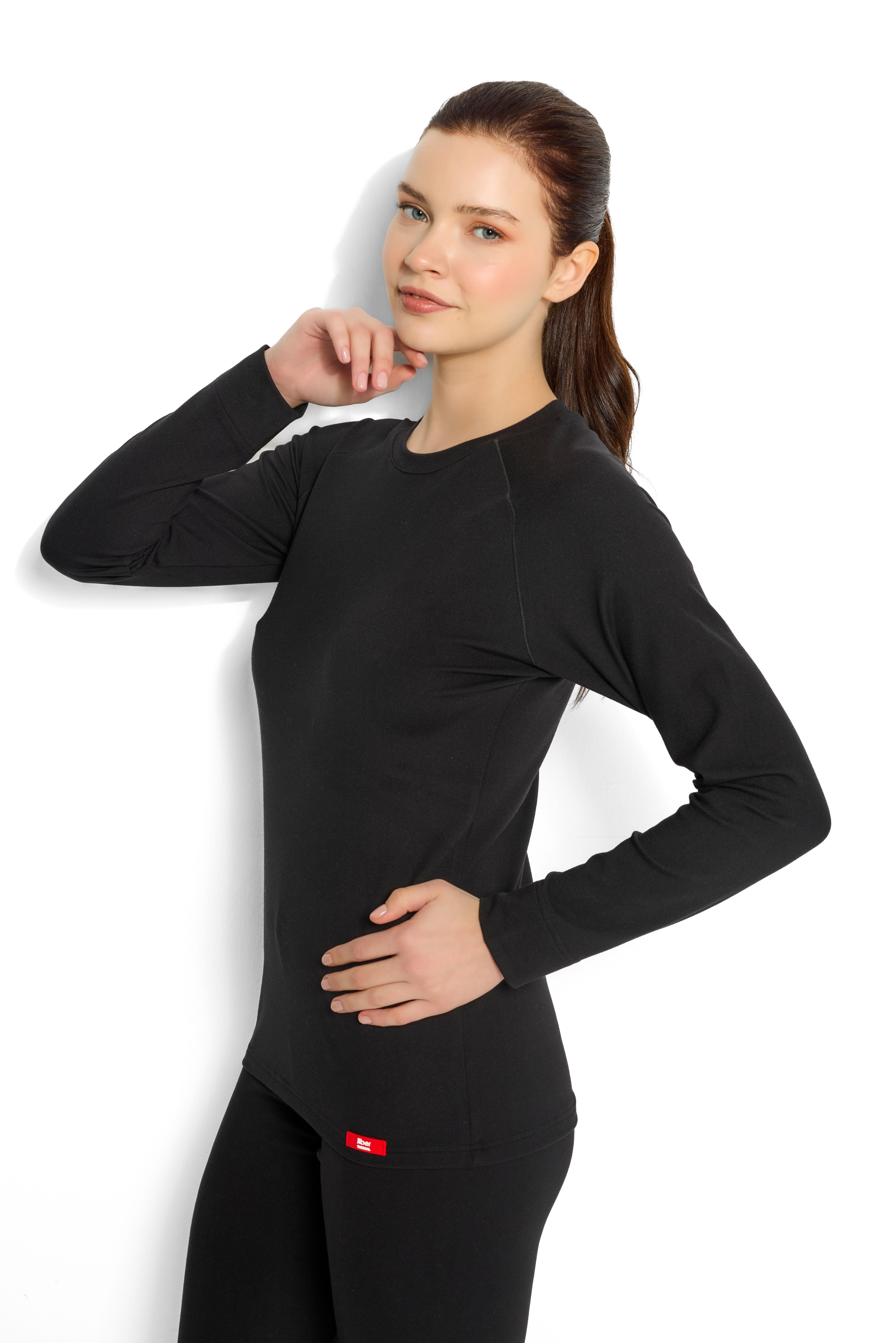 Jiber 592 Kadın Kışlık Termal Yuvarlak Yaka Üst