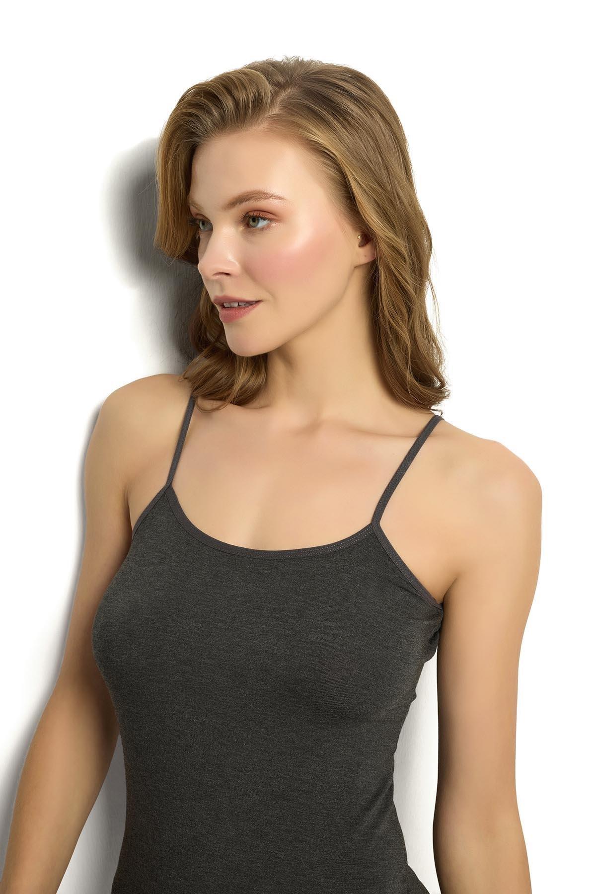 Jiber 668 Kadın Bambu İp Askılı Atlet