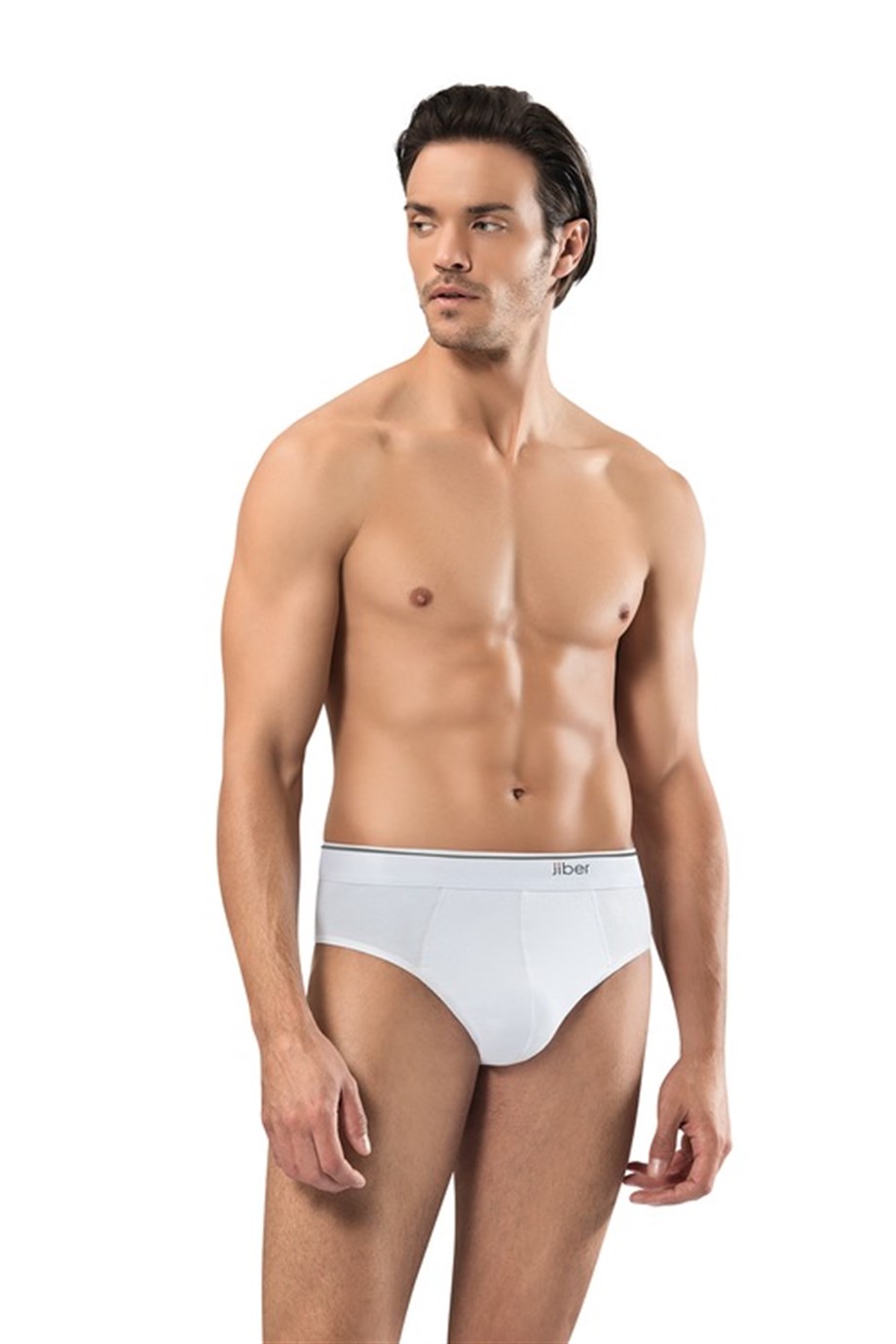Jiber Erkek (Beyaz) Big Boss Serisi 3'lü Likralı Slip Boxer 323