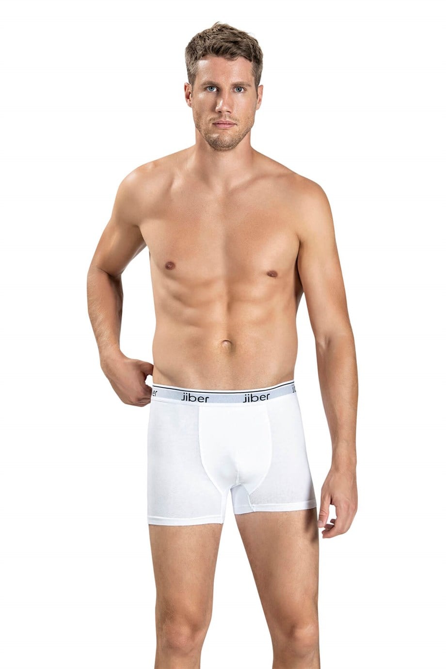 Jiber Erkek (Beyaz) Streç Likralı Boxer 156