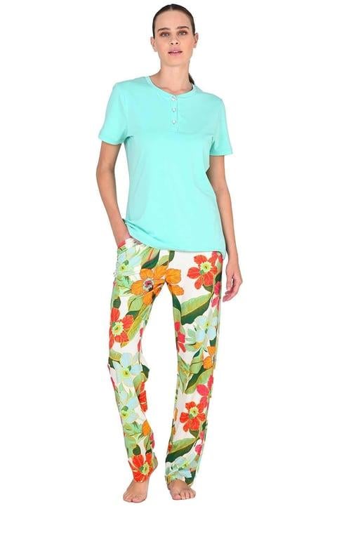 Jiber Mint Kadın Kısa Kol Pijama Takımı