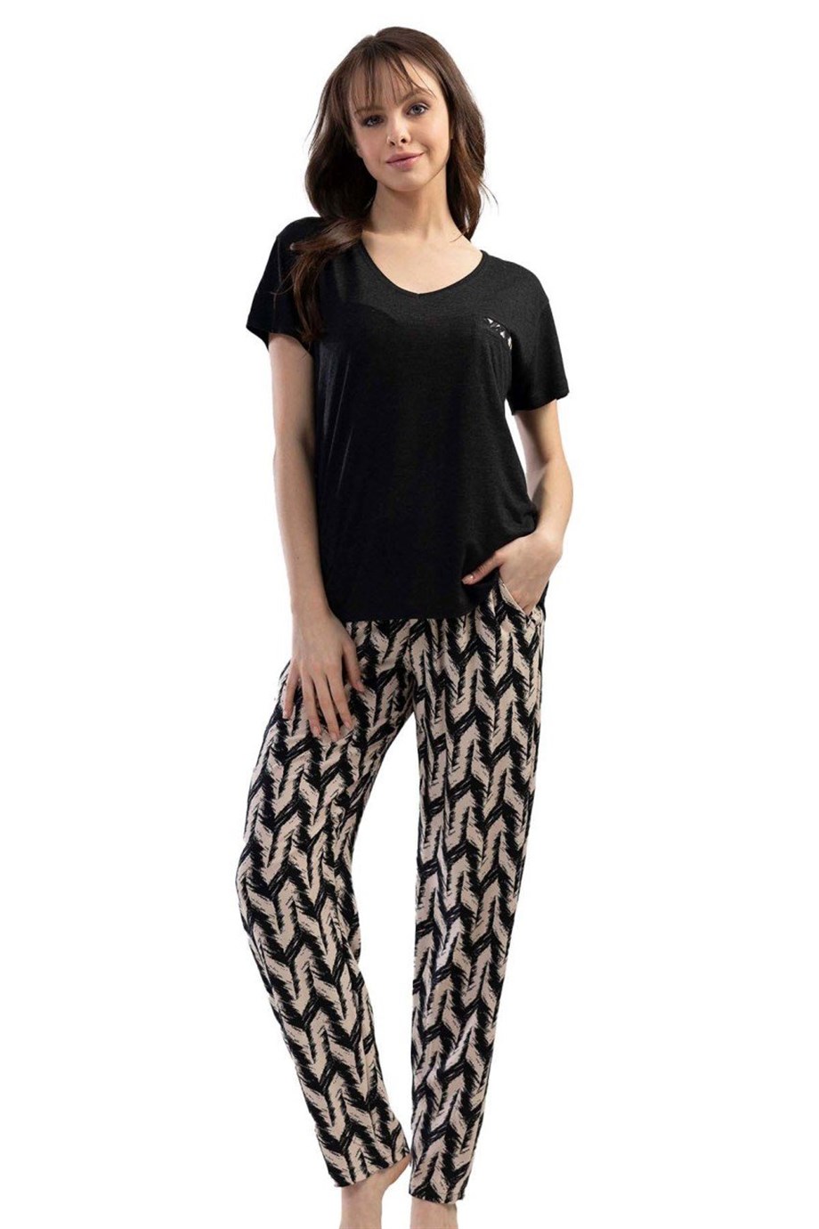 Kezokino 1112230740 Kadın Kısa Kollu  Pijama Takımı