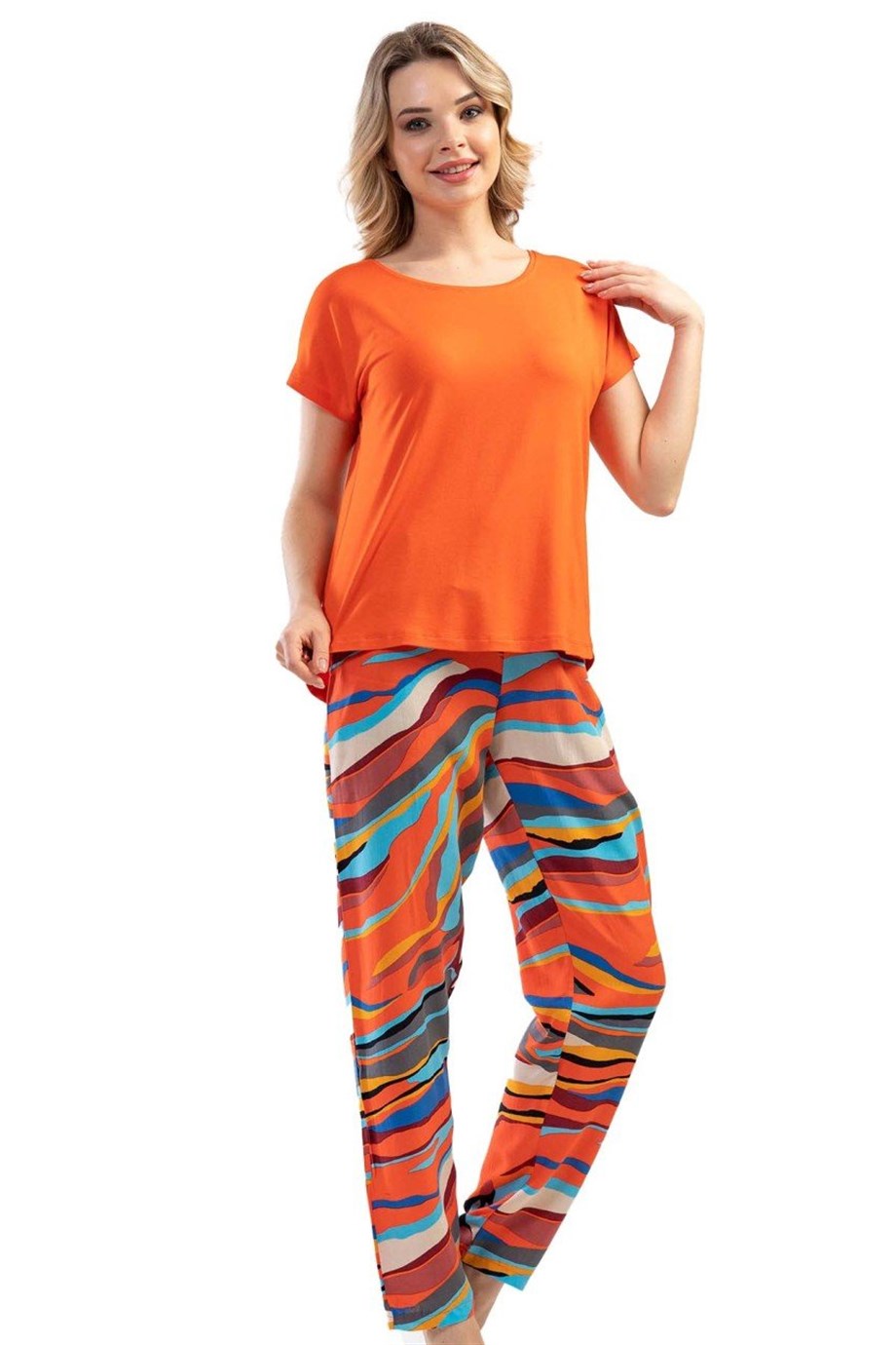 Kezokino 1112371420 Kadın Kısa Kollu  Pijama Takımı