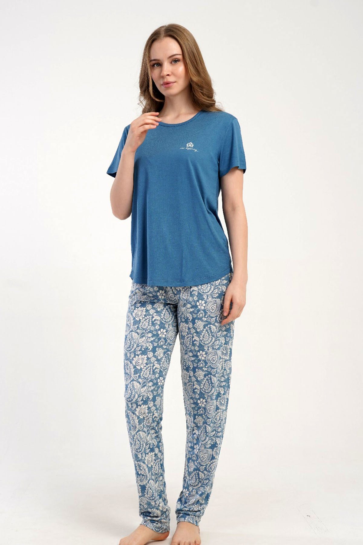 Kezokino 5122751466 Kadın Kısa Kol Pijama Takımı