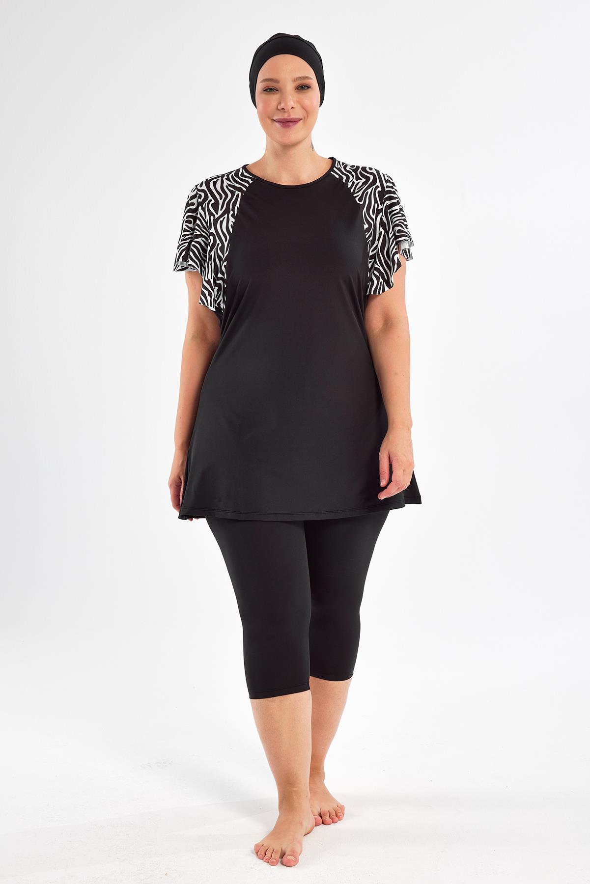 Maresiva 252805 Kadın Coral Battal Kısa Kollu Tesettür Mayo