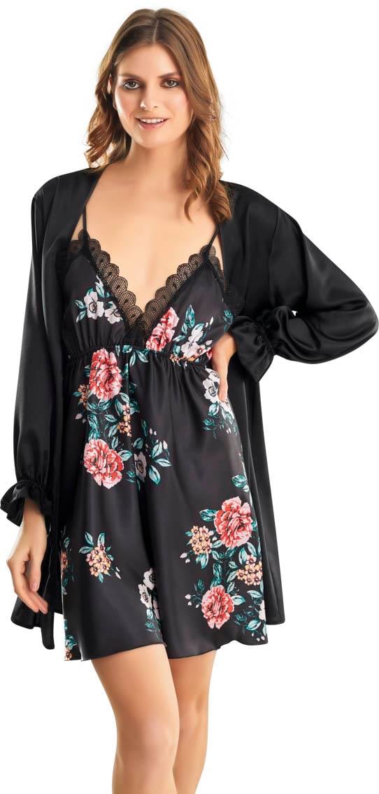 Moongirl 702 Kadın Saten Kısa İkili Takım