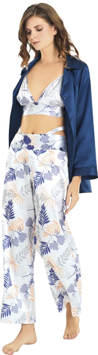 Moongirl 726 Kadın Üçlü Pijama Takım