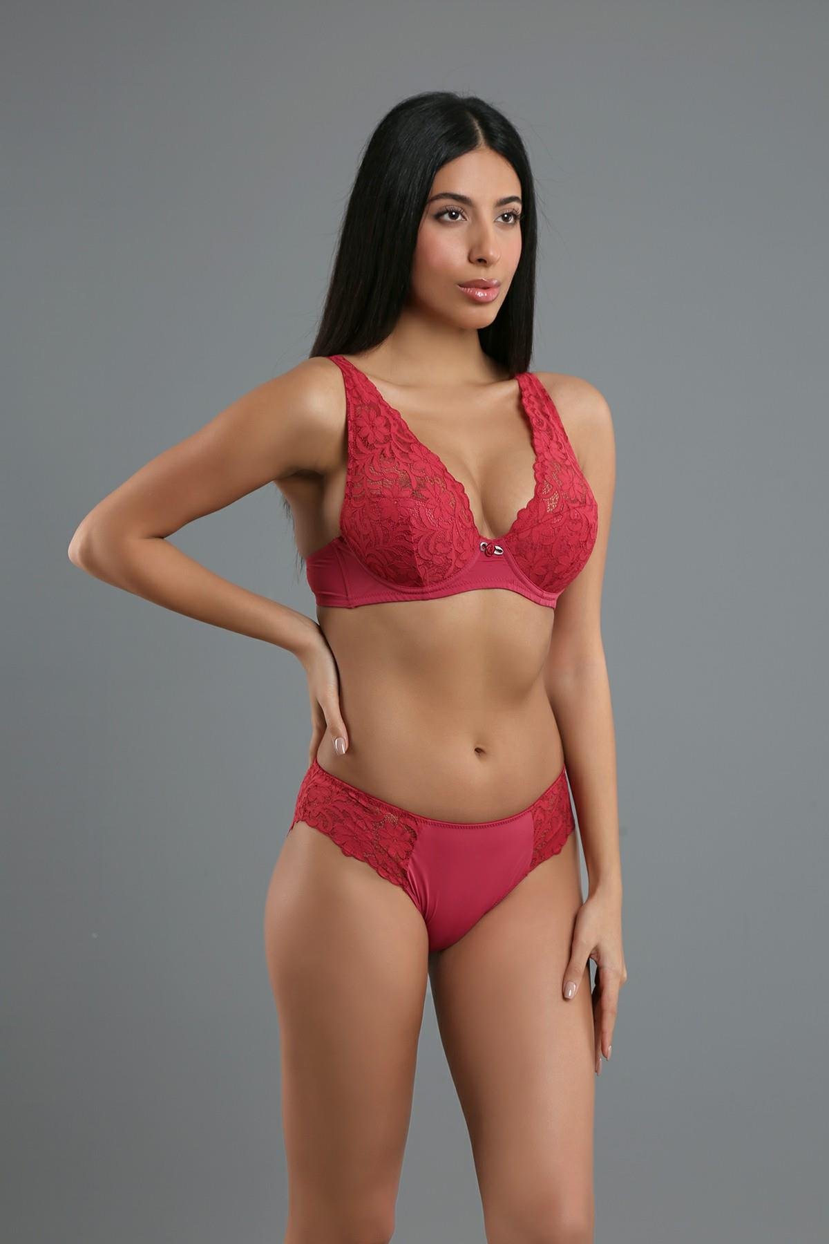 New Bra 4156 Kadın Desteksiz Sütyen Külot Takım