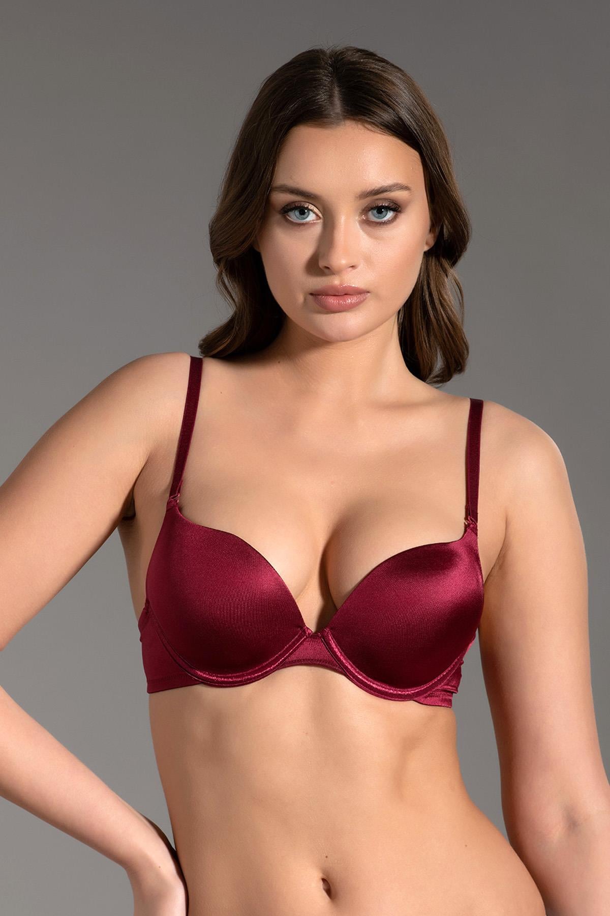 New Bra Bordo Destekli Sütyen 337030