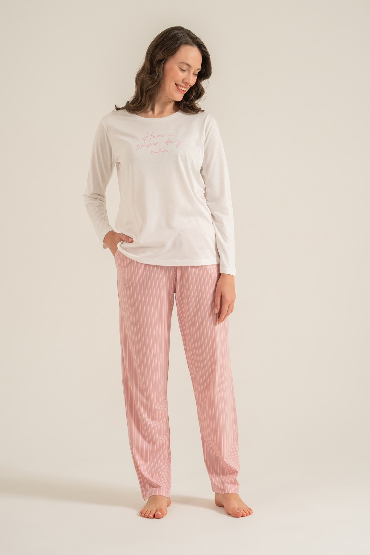 Pierre Cardin PC9294-S Kadın Uzun Kol Pijama Takımı