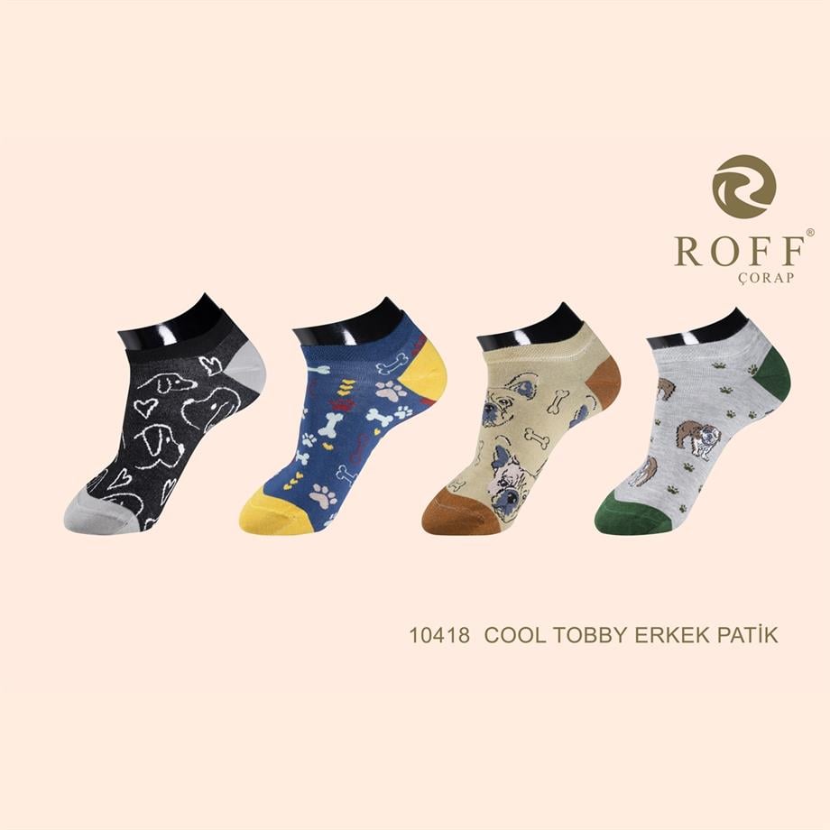 Roff 10418 Erkek Cool Tobby Patik Çorap
