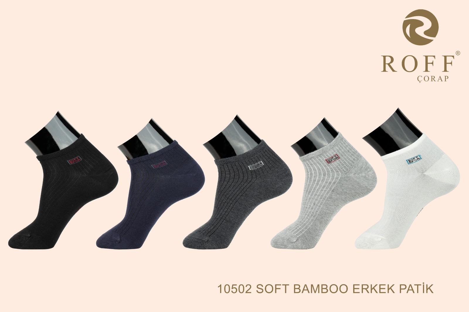 Roff 10502 Erkek Bambu Patik Çorap