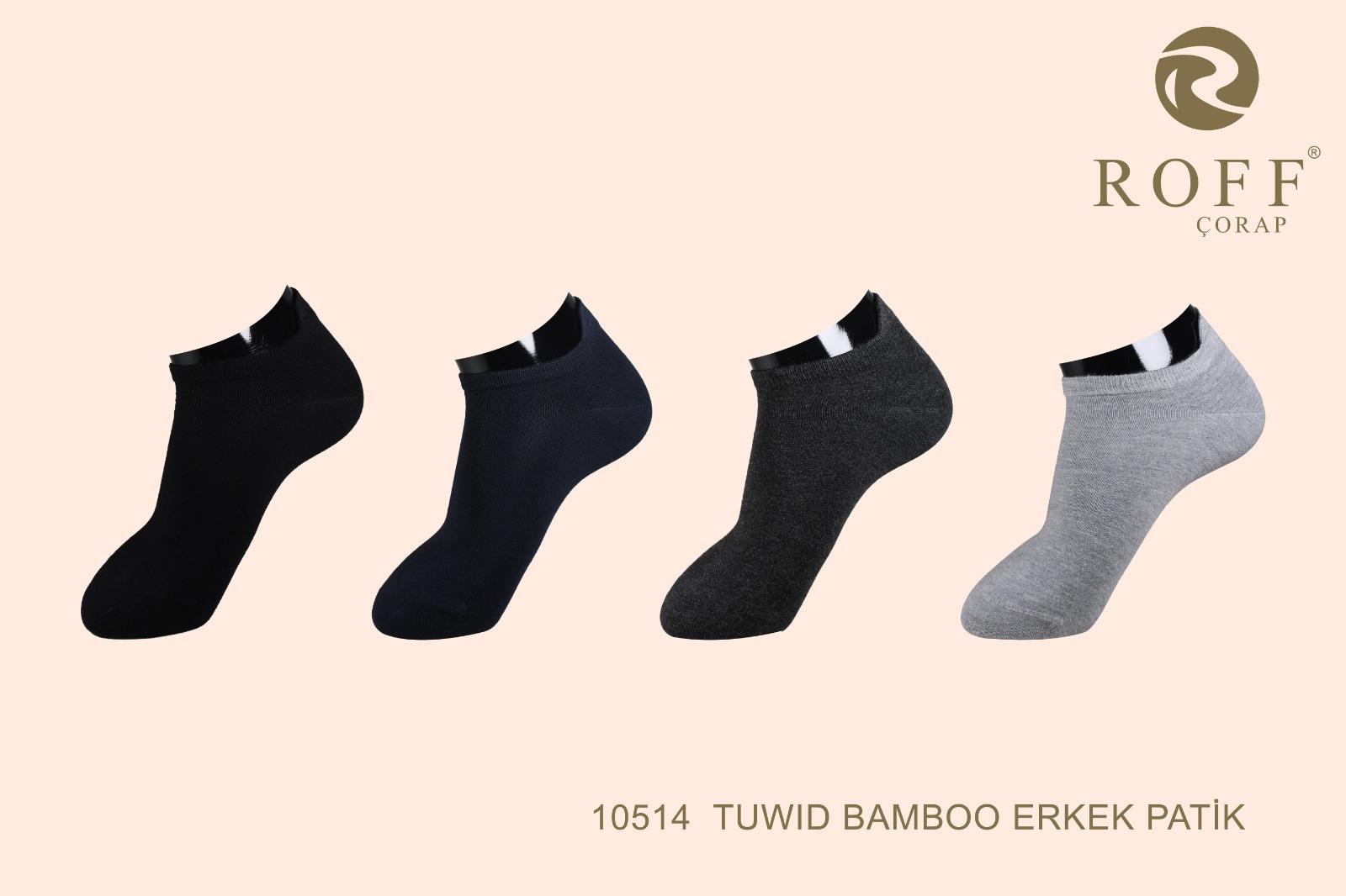 Roff 10514 Erkek Bambu Patik Çorap
