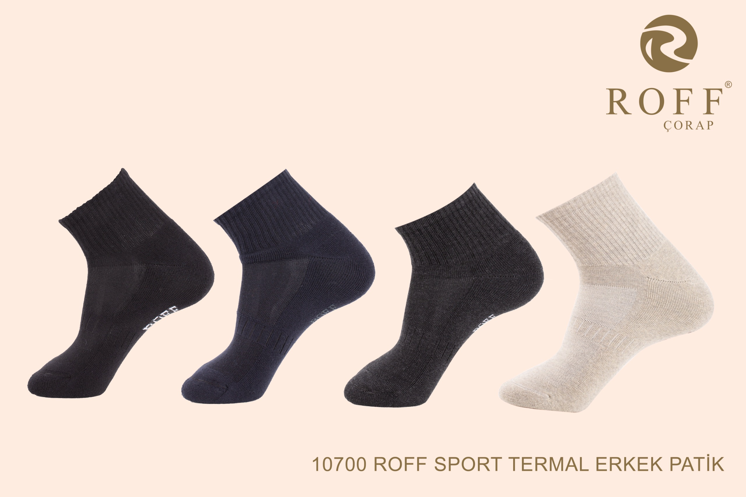 Roff 10700 Erkek Sport Termal Patik Çorap
